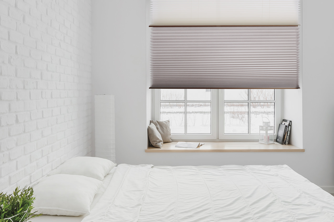 Home in Chermside installed with Eco-friendly Portrait Honeycomb Shades blocking out light while providing superior heat insulation in the room. Available at Complete Blinds Brisbane.