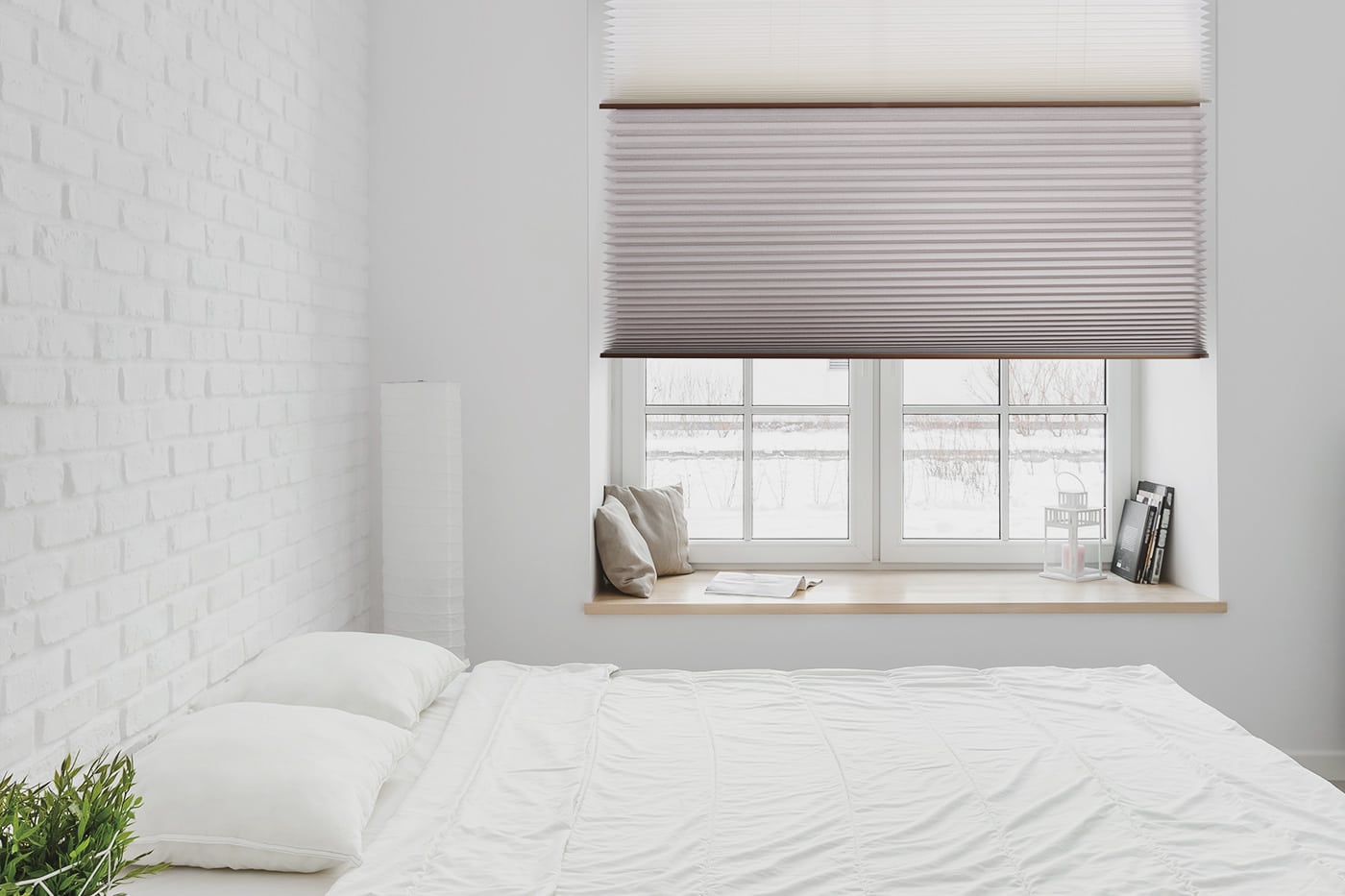 Home in Indooroopilly installed with Eco-friendly Portrait Honeycomb Shades blocking out light while providing superior heat insulation in the room. Available at Complete Blinds Brisbane.