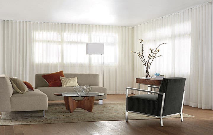 Epping Curtains Modern and contemporary designer home in Indooroopilly, featuring sheer curtains from Complete Blinds Brisbane.