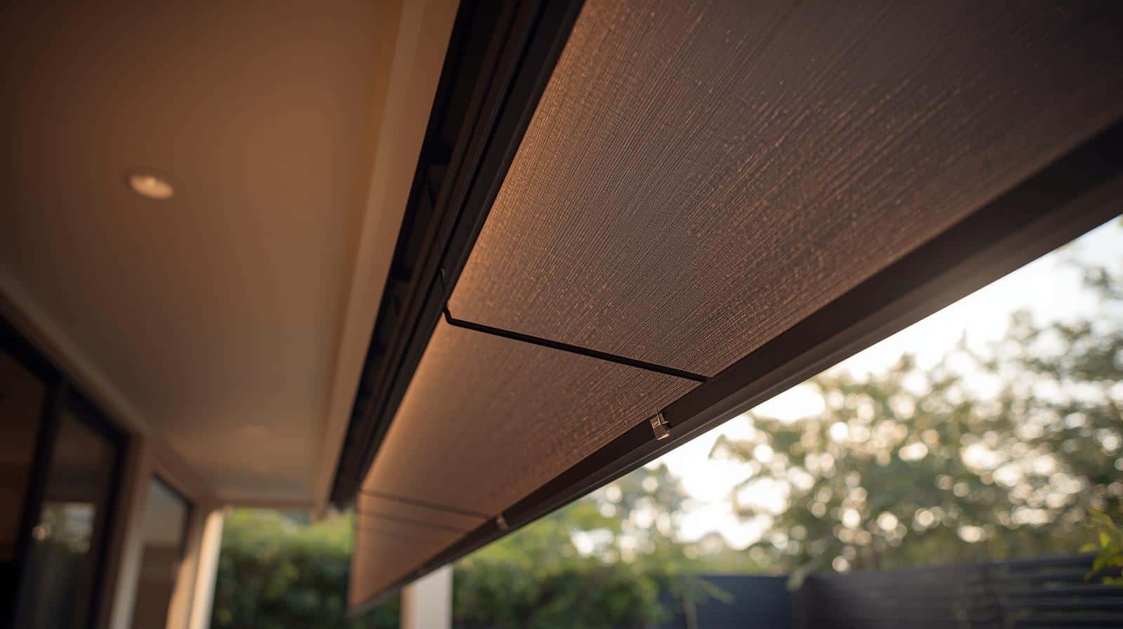 Ziptrak track-guided outdoor blinds installed on a Brisbane patio providing shade and weather protection